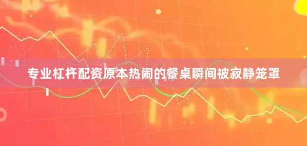 专业杠杆配资原本热闹的餐桌瞬间被寂静笼罩