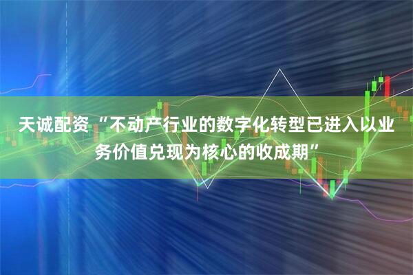 天诚配资 “不动产行业的数字化转型已进入以业务价值兑现为核心的收成期”
